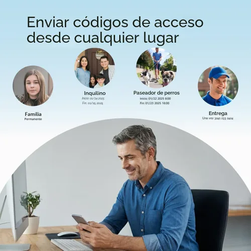 Miniatura 5 de ULTRALOQ U-Bolt Pro - Cerradura inteligente WiFi con sensor de puerta, cerradura inteligente Wi-Fi integrada para puerta delantera