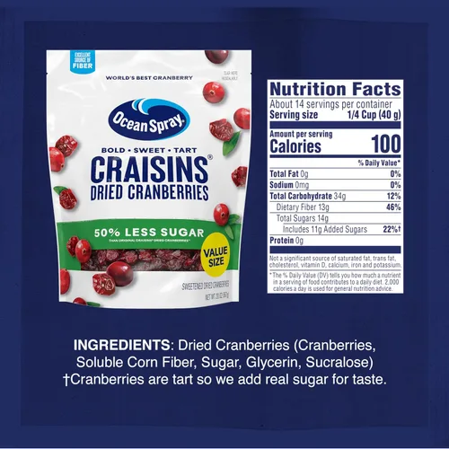 Miniatura 2 de Ocean Spray Craisins Arándanos secos; racimo de frutas