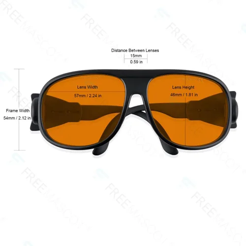 Miniatura 4 de FreeMascot OD 6+ 190nm-490nm Longitud de onda UV luz ultravioleta/violeta y gafas de seguridad láser azules