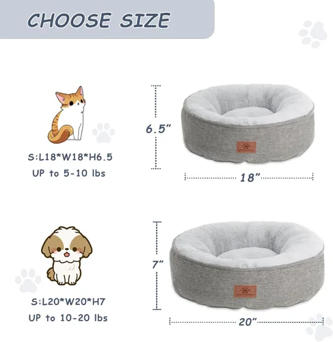 Miniatura 4 de WINDRACING Camas para gatos de interior, cama para gatitos, cama para perros de razas extra pequeñas, cama para cachorros, cómoda y duradera