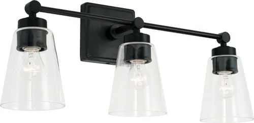 Miniatura 37 de Capital Lighting 621111PN-426 - Lámpara de pared de cristal transparente de mediados de siglo, 1 luz de 100 vatios, 10 pulgadas de alto x 6 pulgadas