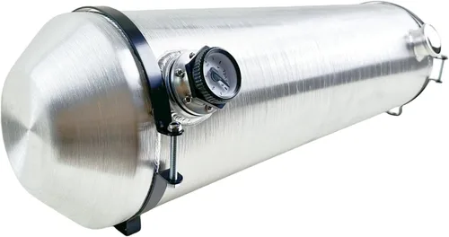 Miniatura 2 de JSD - Tanque de gas redondo de aluminio hecho girar de 12 galones, 10 x 36 pulgadas, con llenado de extremo de calibre de nivel, salida NPT de 1/4