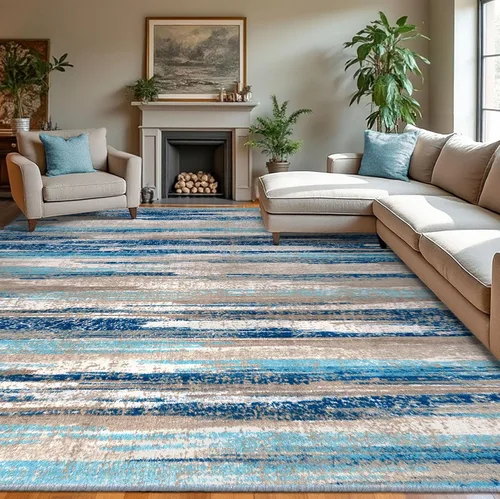 Miniatura 23 de Alfombra de pasillo moderna Lansny 2 x 6 pulgadas, alfombra de cocina lavable verde mostaza multicolor, alfombra antideslizante suave para pasillo