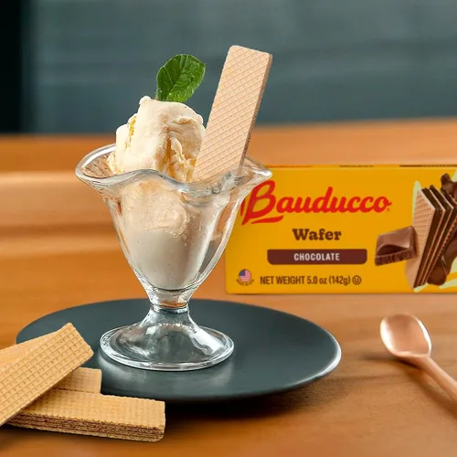 Miniatura 6 de Bauducco Vanilla Wafers - Galletas crujientes de oblea con 3 deliciosas capas de crema con sabor a vainilla, delicioso aperitivo dulce o postre, 9.0