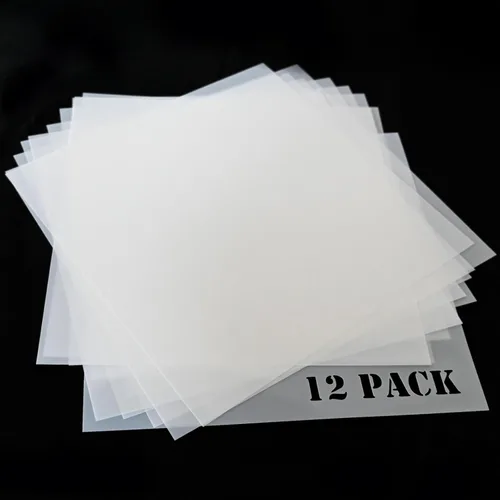 EGOSKY 12 hojas de plantilla en blanco de 7 mil, 12 x 12 pulgadas, material de plantilla de plantilla Mylar para hacer tu propia plantilla
