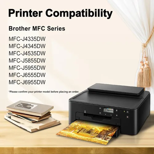 Miniatura 4 de Miss Deer Paquete de 5 cartuchos de tinta LC406 de repuesto compatibles con Brother LC406XL para MFC-J4335DW MFC-J4345DW MFC-J4345DW MFC-J4535DW