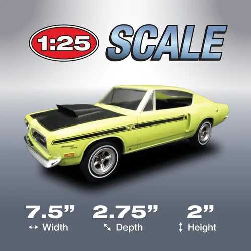 Miniatura 4 de MPC 1969 Plymouth Barracuda 1:25 Escala Modelo Kit
