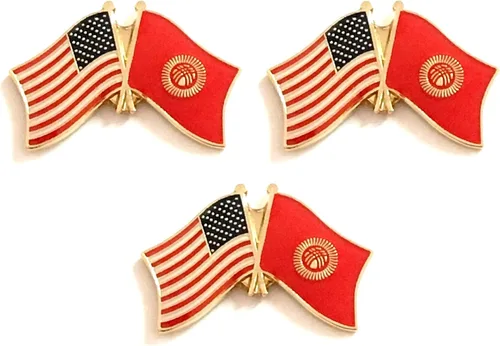 Miniatura 159 de 3 Pines de solapa con banderas de Estados Unidos y países internacionales, paquete de 3 pines dobles con diseño de banderas de Estados Unidos