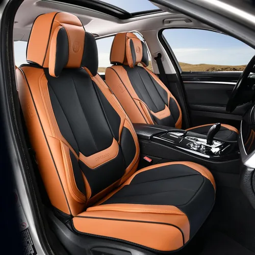 Miniatura 44 de Coverado Juego completo de fundas de asiento de automóvil, fundas de asiento para automóviles, fundas de asiento de coche beige para asientos