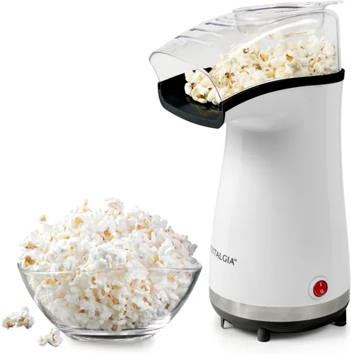 Miniatura 12 de Nostalgia Máquina de Palomitas de Aire Caliente de 8 Tazas y Tazón - Tazón y Tapa 2 en 1, Taza Medidora de 2 oz - Palomitas Sin Aceite para Noches