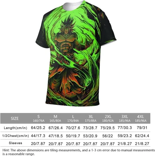 Miniatura 2 de Saiyajin Broly - Camisetas casuales para hombre, manga corta, unisex, cuello redondo, camisetas para jóvenes y adultos