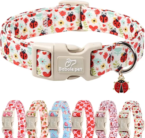Miniatura 12 de Collar de otoño para perro, lindo collar de cachorro con hojas de otoño, ligero, cómodo, ajustable, para mascotas pequeñas, medianas y grandes
