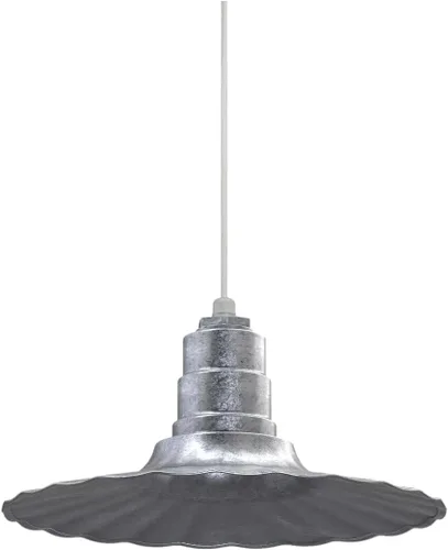 Miniatura 69 de Steel Lighting Co. Colgante Eagle Rock Lámpara montada en el techo Onda radial de 16 pulgadas vástago de 12 pulgadas Acero resistente