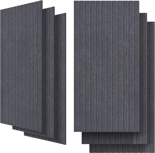 Miniatura 12 de UMIACOUSTICS Paquete de 6 paneles acústicos, panel decorativo a prueba de sonido de 47.2 x 23.6 pulgadas para oficina, cine en casa, estudio, gris