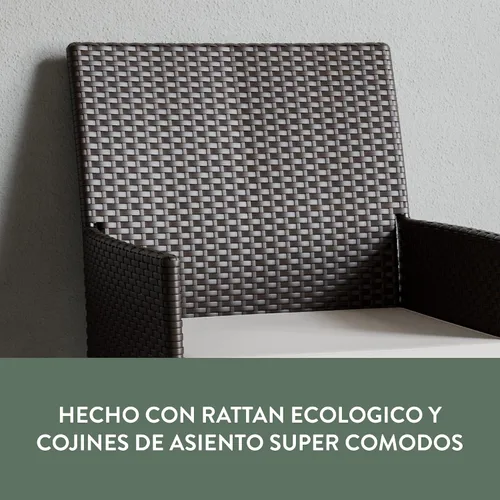 Miniatura 4 de Edenbrook Bayview - Muebles de ratán para patio, juego de muebles para exterior, juego de tres: sofá biplaza y 2 sillas, ratán marrón/crema