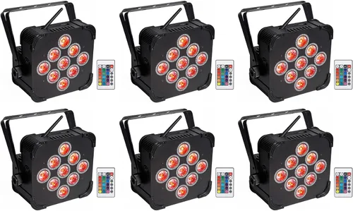 Rockville Best PAR 60 - Luces de lavado recargables RGBWA+UV Par con DMX inalámbrico, batería de 13,200 mAh, LED de 6 x 6 W, ángulo de haz de 30