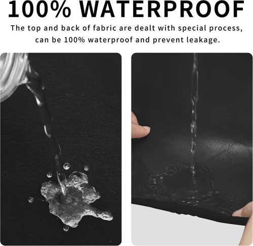 Miniatura 3 de Easy-Going Funda para Otomán Elástica 100% Doble Impermeable Rectangular Plegable Taburete de Almacenamiento Protector de Muebles Funda Suave