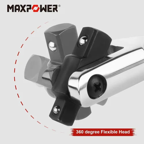 Miniatura 3 de MAXPOWER Barra de disyuntor de 15 pulgadas con mango flexible de 1/2 y 3/8 de transmisión