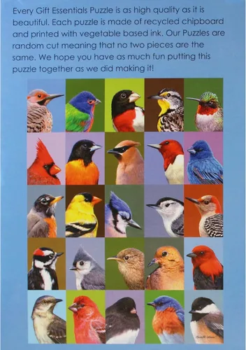 Miniatura 8 de Gift Essentials Rompecabezas de 1000 piezas – Collage de amigos de aves del patio trasero: 25 retratos de tus pájaros favoritos en el patio trasero