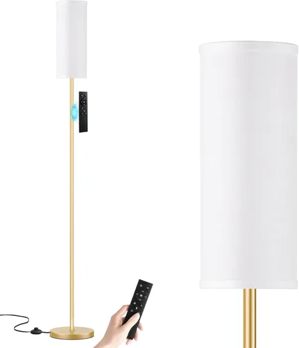 Miniatura 17 de Ambimall Lámparas de pie de 64 pulgadas para sala de estar con control remoto y colores regulables continuos, temperatura y brillo, lámpara de pie