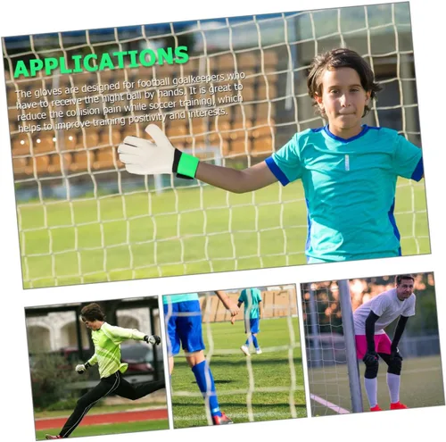 Miniatura 9 de GALPADA 1 par de guantes creativos de fútbol para mayor agarre y comodidad para jóvenes y adultos