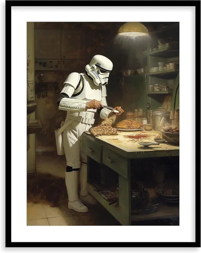 Miniatura 34 de Impresiones de Arte para Cocina de Star Wars - Impresión Giclée de Arte Fino Premium - Póster de Impresión Estético de Darth Vader Boba Fett Yoda