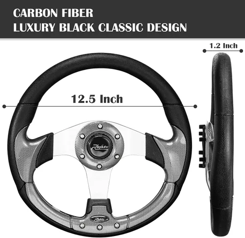 Miniatura 2 de Roykaw Volante universal para carrito de golf compatible con EZGO RXV TXT, Club Car DS Precedent Tempo, Yamaha G29 Drive Drive 2, diseño universal