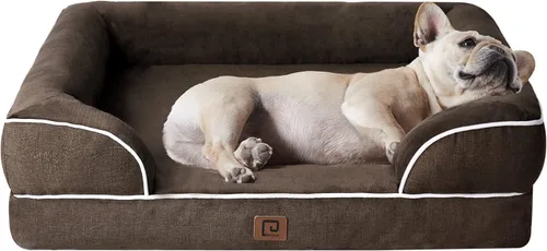 Miniatura 117 de EHEYCIGA - Cama ortopédica para perro grande, impermeable, de espuma viscoelástica y espuma tipo caja de huevos, bordes elevados, antideslizante