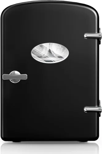 Miniatura 12 de YSSOA - Mini refrigerador con ventana de observación 4 litros, seis latas de 12 onzas, calentador y enfriador portátil, refrigerador compacto, 100%