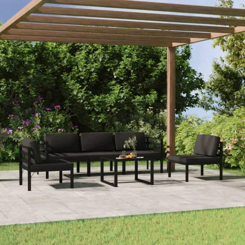 Miniatura 22 de Juego de 7 piezas para patio con cojines, sofá al aire libre, juego de bar de patio, muebles modernos para exteriores, banco de comedor