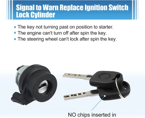 Miniatura 6 de X AUTOHAUX Interruptor de encendido Cilindro de bloqueo de dirección W/llave 1T0-905-855-A Interruptor de arranque de encendido para VW Jetta Golf