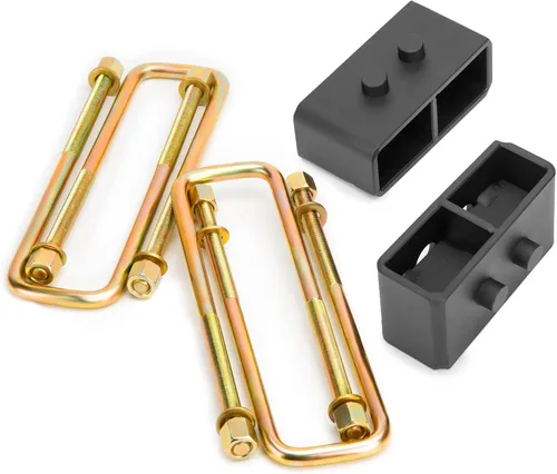 Dynofit - Bloques de elevación traseros de 2 pulgadas para Ford F150 2WD 4WD 2004-2020, kit de bloque de elevación y pernos en U cuadrados para