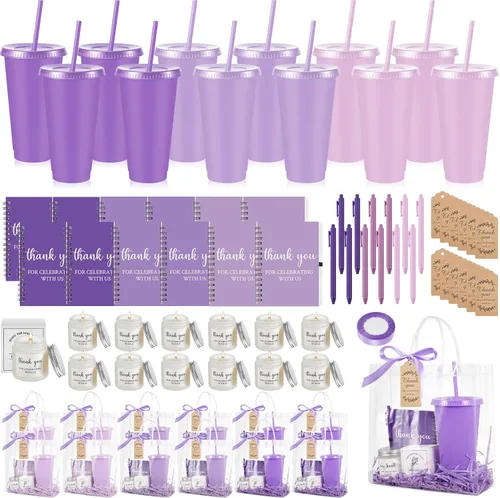 Miniatura 45 de Nuogo Juego de 6 premios de ducha para padres para jugadores, adultos, incluye vaso de plástico, cuaderno, velas perfumadas, bolígrafo, bolsa