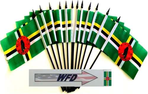 Miniatura 21 de World Flags Direct Banderas en miniatura de poliéster de Afganistán, paquete de 12, decoración de mesa de fiesta, desfiles, 4 x 6 pulgadas, verde
