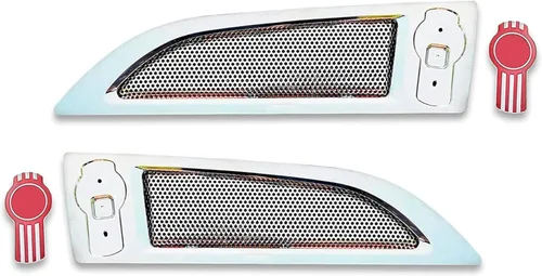 Miniatura 4 de Conjunto de rejilla de ventilación de entrada de aire lateral cromada (lado derecho del pasajero y lado izquierdo del conductor) compatible