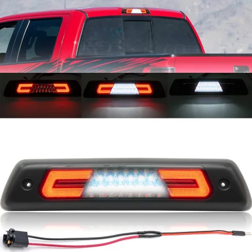 F150 LED 3ª luz de freno para 2009 2010 2011 2012 2013 2014 F0rd F150 SVT Raptor lente ahumada Tercera lámpara de freno de montaje alto LED blanco