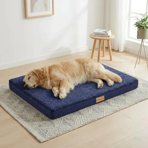 Miniatura 13 de Cama ortopédica para perros Patas Lague de tamaño grande 36''X24'', suave, impermeable, de espuma en forma de caja de huevos, cama para jaula