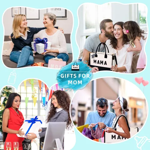 Miniatura 7 de Extrogif MAMA - Bolsa de mano para el día de la madre, regalos para la nueva mamá, mujeres embarazadas, bolsa de hospital esenciales para el parto