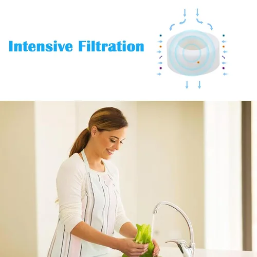 Miniatura 4 de 10 piezas de repuesto de cartucho de filtro de grifo de agua para fregadero, filtro de agua para fregadero, filtro de agua de grifo, elimina cloro