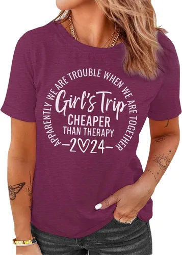 Miniatura 11 de Camiseta de manga corta con estampado de letras divertidas para niñas 2024