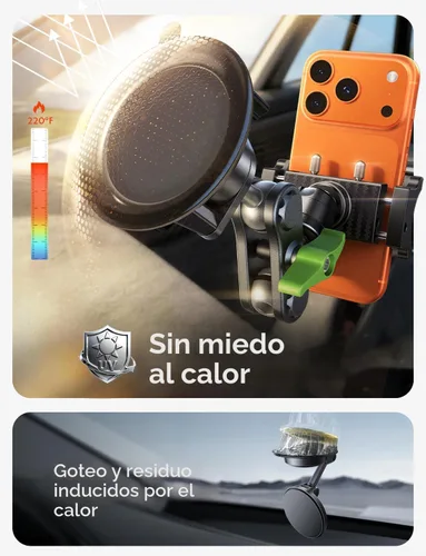 Miniatura 5 de MAGIC JOHN Soporte para teléfono de coche, soportes ultraduraderos de metal para tu coche, soporte para teléfono celular de coche de rotación 360°
