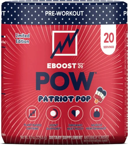 Miniatura 15 de EBOOST POW Natural - Polvo de preentrenamiento – 20 porciones – Tropical Punch – Un suplemento de preentrenamiento para el rendimiento, apoyo
