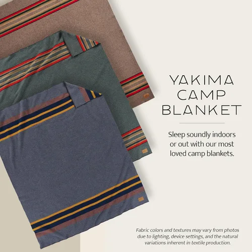 Miniatura 2 de Pendleton Yakima Manta de Campamento Full Queen 90" x 90" - Lana Algodón, Grande, Limpieza en Seco, Manta Suave y Duradera para Hogar y Viajes