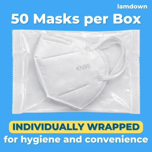 Miniatura 3 de Paquete de 600 mascarillas KN95, cubrebocas desechables de 5 capas de alta calidad para adultos, color blanco 600 máscaras (blanco)