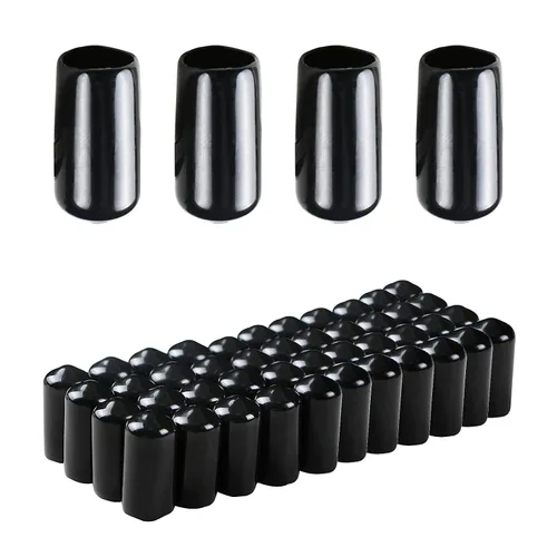 Miniatura 17 de Cubierta de tapa de extremo redondo de goma 0.08 pulgadas (0.079 in), protectores de rosca de tornillo de PVC flexible de tubería de tubería