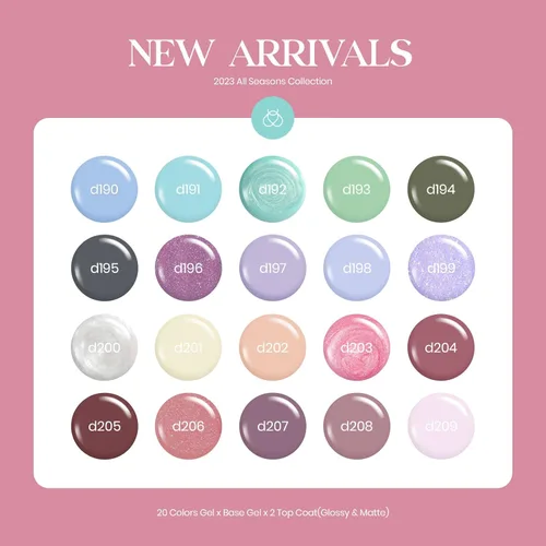 Miniatura 2 de beetles Gel Polish Set – Healing Elixir - Kit de esmalte de uñas de gel de 20 colores, rosa, azul, blanco, verde, perla con capa base, capa superior