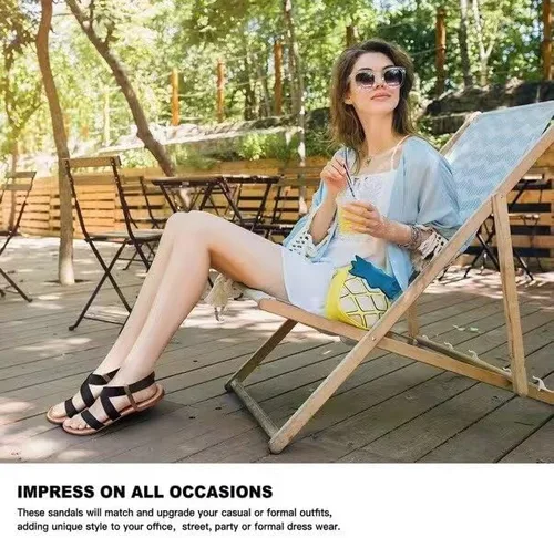 Miniatura 4 de DAYDAYGO Sandalias planas elásticas para mujer