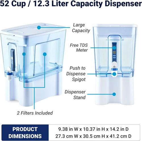Miniatura 6 de ZeroWater Filtro de repuesto oficial, repuesto de filtro TDS 0 de 5 etapas y dispensador de filtro de agua de 52 tazas de lectura de 5 etapas