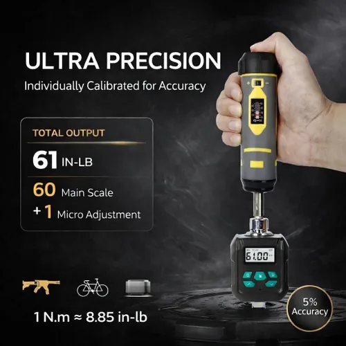 Miniatura 2 de Juego de llaves de destornillador dinamométrico de 10 a 70 libras-pulgada para mantenimiento profesional, ajuste de precisión de armas de fuego