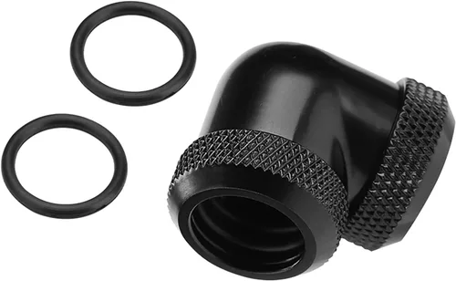 Miniatura 6 de Adaptador extensor G1/4 macho a hembra, tubo G1/4 PETG de 0.630 in OD de 90 grados de enfriamiento de ajuste de compresión doble, mejora el ajuste